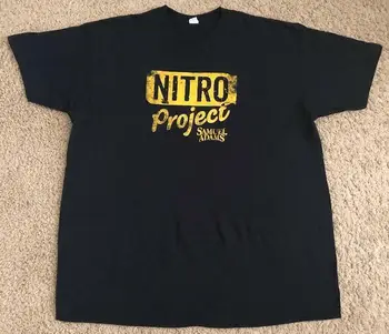 Samuel Adams Alus Nitro Projekto Nelaimę Logotipą, Juoda T-Shirt Dydis XXL