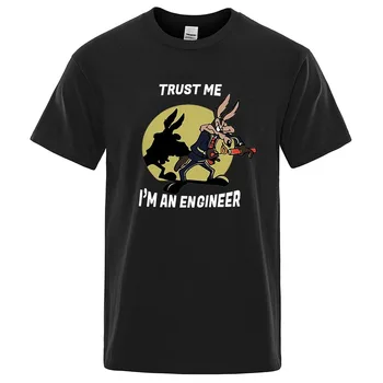 Pasitikėjimo manimi, aš esu vyriški inžinierius marškinėliai grynos medvilnės šviesą negabaritinių marškinėliai įgulos kaklo inžinerijos marškinėliai klasikiniai vyriški drabužiai