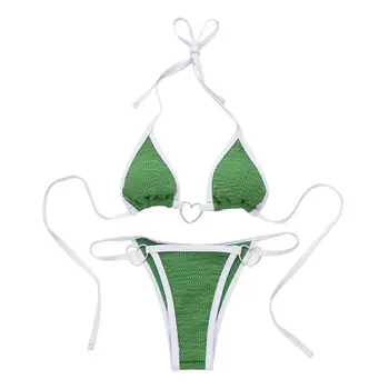 Žalia Bikini 2022 Dviejų Dalių Maudymosi Kostiumėlį, Maudymosi Kostiumą, Moterims Plaukimo Kostiumas Vaikams Merginų Bikinio Tvarstis Seksuali Mini Maudymosi Kostiumėliai