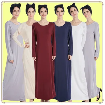 EID Abaja Dubajus Turkija vientisos Spalvos, Paprastas Kuklus Islamo Drabužių Musulmonų Moterų Suknelė Abaja