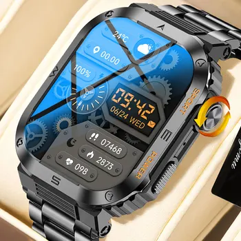 2023 Naujos lauko smartwatch vyrų BT Skambučio 2.01 colių Širdies ritmo monitorius miego tracker laikrodžiai 100+ sporto režimas, sporto laikrodžiai