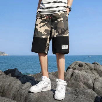 Naujas 2023 Vasaros Vyrų Krovinių Kamufliažas Shorts Mens Hip-Hop Streetwear Medvilnės Paplūdimio Šortai Vyrams, Atsitiktinis Jogger Kelio Ilgio Kelnės Vyrams