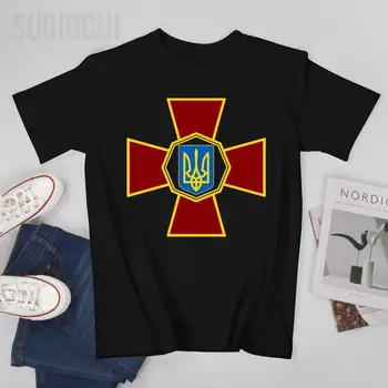 Unisex Vyrų ukrainos herbas Nacionalinės Gvardijos Ukrainos Vėliavos Marškinėlius Tees T Shirts, Moterų, Berniukų, 100% Medvilnės Marškinėliai