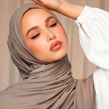 Musulmonų Moterys Medvilnės Momentinių Hijab Premium Jersey Šalikas Ruožas Galvos Apsiaustas Hijabs Šalikai Skara Lankelis Islamo Turbaną Skarelė