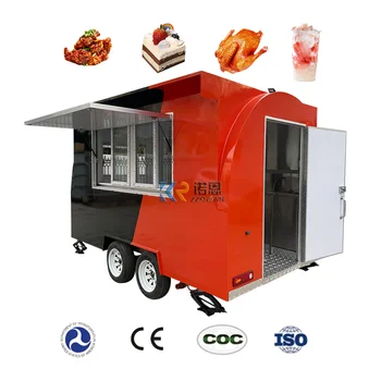 Kinijos Maisto Priekabų Maisto Sunkvežimis Ledo Krepšelį Virtuvės Mobiliojo Pilnai Įrengtas, Maisto Sunkvežimių Priekabos su Visa Virtuvės Įranga