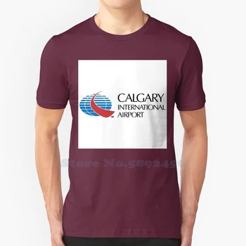 Calgary Airport Prekės ženklo Logotipu Aukštos kokybės T Shirts 2023 Mados T-shirt Naujas Grafinis Tee