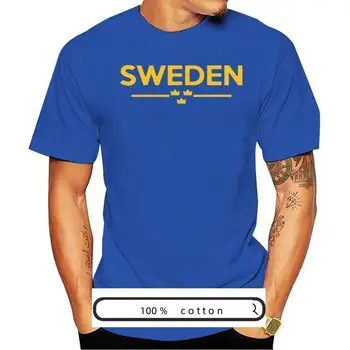ŠVEDIJA TRE KRONŲ derliaus bornmade į Švedija Stokholmas gimtoji T-shirt S-5XL