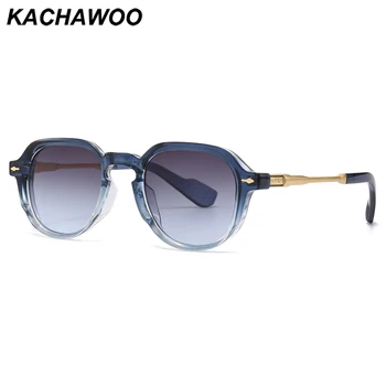 Kachawoo mažas rėmo akiniai nuo saulės turas uv400 vyrų mėlyna pusiau metalo mados saulės akiniai moterims lauko Europos stiliaus karšto