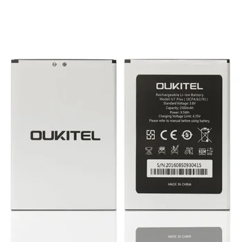 Oukitel U7 PLIUS Baterija Originalus 2500mAh Atsarginės Pakeitimo Mobilaus Telefono