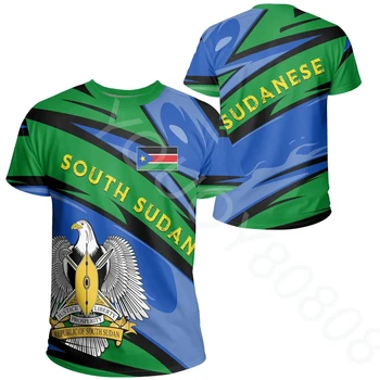 Vasaros Afrikos Zonos T-Shirt Spausdinti Atsitiktinis Gatvės Stiliaus Pietų Sudano Upraising T-Shirt - Lode Stilius
