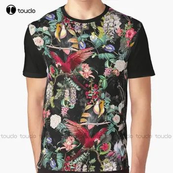 Gėlių Ir Paukščių Ix Grafinis T-Shirt Užsakymą Aldult Paauglių Unisex Skaitmeninis Spausdinimas Tee Marškinėliai Užsakymą Dovana Xxs-5Xl Streetwear