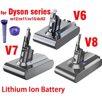 Nauja Dyson V6 V7 V8 V10 Įkraunama Ličio Jonų Baterijas, Absoliutus Dulkių siurblys SV10 SV11 SV12 SV03 DC62 Li-ion Baterija