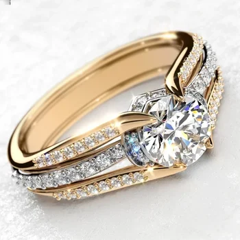 Naujas Mados Moterų Vestuvių Žiedas Puikus Pasiūlymas Puikus Kubinių Zirconia Sužadėtuvių Juvelyriniai dirbiniai Didmeninė