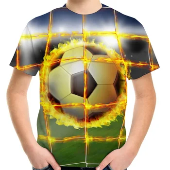 Futbolo Marškinėliai Vyrams Drabužius 3D Atspausdintas Vaikų Futbolo marškinėliai Streetwear Harajuku Mados Berniukų, Mergaičių Viršūnės Vaikai Vyriški Drabužiai