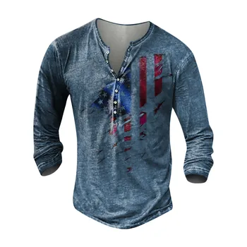 Pavasario Long Sleeve T Shirt Vyrams 2023 Atsitiktinis ilgomis Rankovėmis Mados marškinėliai ilgomis Rankovėmis Atspausdintas Puloveris Camisetas Ropa Hombre
