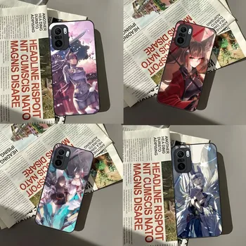 Anime Mergina Atago Azur Lane Telefoną Atveju Xiaomi 13 10 10T 11i 11T Redmi 11 Pastaba 8 11S Pro Poco M4 F3 X3 Stiklo Atgal Padengti