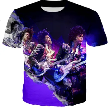 2023 Naujas Princas Rogers Nelsonas Vyrų/moterų Populiarus Dainininkas Prince 3D Atspausdintas T-shirt Vasaros Mados Atsitiktinis Harajuku Stiliaus Viršūnes