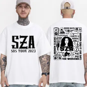 SZA Marškinėliai Hip-Hop Harajuku T-shirt SZA SOS Kelionių Negabaritinių Vintage Marškinėliai Grynos Medvilnės Streetwear Marškinėliai Vyrams, Moterims Topai