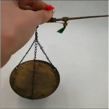 Kinijos Antikvariniai bronzos rinkti vaistažolių mažas vario pusiausvyra vadinama senovinių amatų