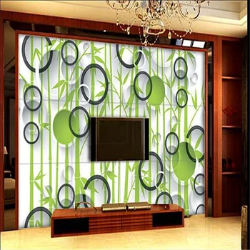 beibehang Užsakymą tapetai 3d stereoskopinis žalia bambuko Europe TV foną tapetai gyvenimo kambario, miegamasis freskomis papel de parede