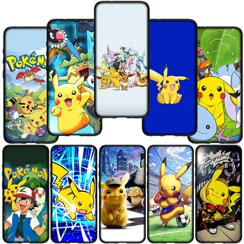 Pokemon Pikachu Padengti Telefono Korpusas, skirtas Xiaomi Poco X3 NFC GT X4 M2 M3 M4 Pro M5 10T 11T 11 12 C40 F3 A3 A2 Minkštas Atveju
