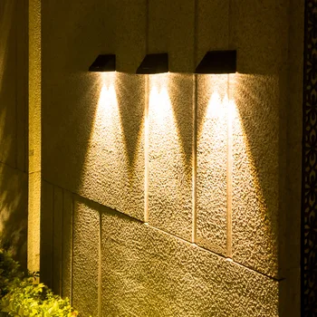 Lauko Saulės Sienos Lempos LED Sodo Žibintai Vandeniui Šviesos Kontrolės Jutiklis Saulės energija Varomas Lempos Villa Kiemas, Balkonas, Laiptai, Tvoros