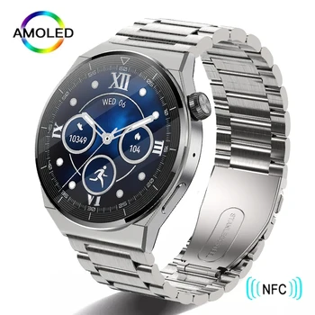 2023 Naujas AMOLED Smart Watch Vyrų NFC Užsakymą Dial GT3 Žiūrėti Pro Širdies ritmo 