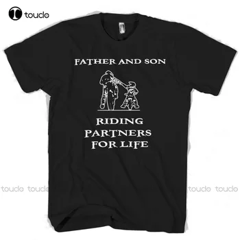 Tėvas ir Sūnus Jojimo Partnerių Gyvenimą Žmogus Vyrų Marškinėliai Mados Atspausdinta Marškinėliai Grynos Medvilnės Vyrų Cosplay T-Shirts