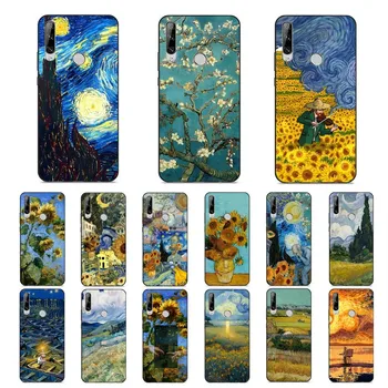 V-Van, G-Gogh Žvaigždėtas Dangus Meno Telefoną Atveju Huawei Y9 6 7 5 Premjero Mėgautis 7s 7 8 plius 7a 9e 9plus 8E Lite Psmart Shell