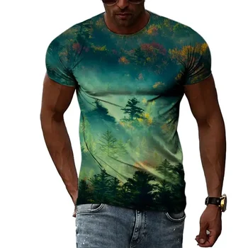 Vasaros Mados Žvaigždėtas Dangus Grafinis T Marškinėliai Vyrams Atsitiktinis 3D Spausdinimo Tee Hip-Hop Harajuku Asmenybės Viršų