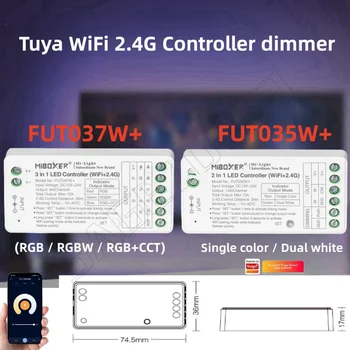 Miboxer Tuya WiFi Valdytojas Dimeris FUT035W+ /FUT037W+ 3IN 1 /2in1 Vienos Spalvos Dviguba Balta RGB RGBW RGBCCT LED Juostelės Šviesos Juosta