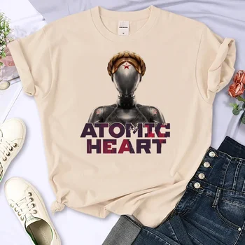 Atominės Širdies marškinėliai moterims juokinga Japonų dizaineris Tee mergina juokinga 2000-ųjų harajuku drabužiai