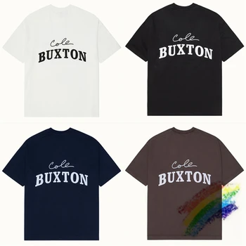 Cole Buxton Lipdukas Išsiuvinėta Raidė Trumpas Rankovėmis T-Shirt Vyrai Moterys 1:1 Aukštos Kokybės Negabaritinių Marškinėliai CB Tees Viršuje Tee