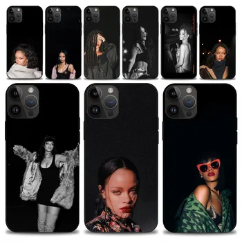 Dainininkas R-Rihannas Telefono dėklas iphone15 14 13 12 11 Pro Max Mini X 7 8 Minkštas Atveju