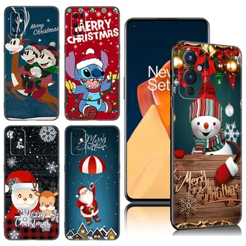 Linksmų Kalėdų, Laimingų Naujųjų Metų Black Telefoną Atveju OnePlus 9 10 11 12 ACE 2V Pro 9RT 10T 10R Nord CE 2 3 Lite N10 N20, N30 5G