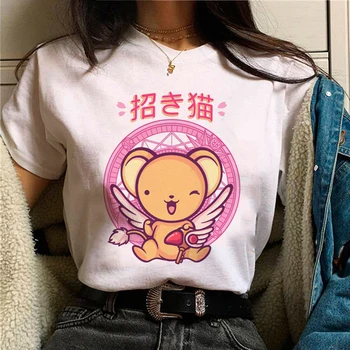 Cardcaptor Sakura Magija Mergina viršuje moterų grafinis t-marškinėliai moteriška Japonijos drabužius