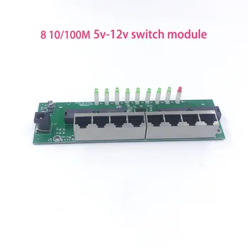 10/100mbps ethernet switch plokštės modulio 10/100mbps switch 8port PCBA valdybos OEM ethernet switch 8 RJ45