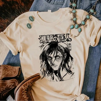 Išpuolis Titan Tee moterims grafinis Japonijos marškinėliai moteriška streetwear y2k Japonų drabužių