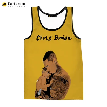 Chris Brown 3D Skaitmeninis Spausdinimas tankų 2023 Harajuku Mados Liemenė Marškinėliai Vyrams, Moterims, Didelio Dydžio Apatiniai Berankoviai Tees