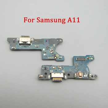 1-10vnt Originalus USB Įkrovimo lizdas Dock Jungties Kištuką Valdybos Flex Kabelis Samsung Galaxy A11