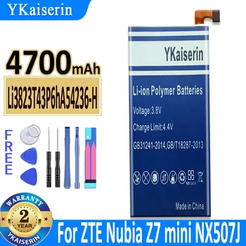 4700mAh YKaiserin Baterija Li3823T43P6hA54236-H ZTE Nubija Z7 mini Z7mini NX507J už Peilio S6 Q5-T T630 Q5-C G717C G718C