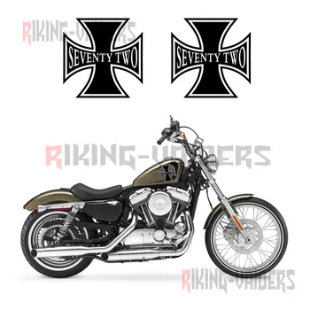 Custom Kryžiaus Lipdukai Kuro Bako Lipdukai Sparno Lipdukas, Skirtas Harley Sportster XL1200V Septyniasdešimt Du