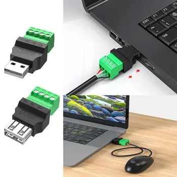 USB Jungtis 4 Pin Varžtas Terminalo Prijunkite USB Ruožtu Terminalo Tipas-4-pin Male/Female Kištuko Adapteris Jungties Elektros Tiekimą