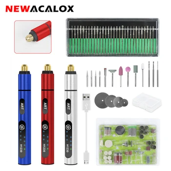 NEWACALOX USB, Bevielė, Mini Šlifavimo Mašina Rotary Tool Kit 10W tolydžiojo Krovimo Graviravimo Pieštuką 