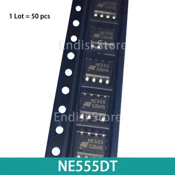 50PCS NE555DT NE555 SOP-8 VNT., Bendrosios paskirties vieno dvipolis laikmačiai IC mikroschemoje