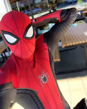 Jokiu Būdu Namuose Spiderman Kostiumas Cosplay Superhero Zentai Bodysuit Helovinas Kostiumas Tom Holland Toli Nuo Namų Suaugusiųjų Vaikų