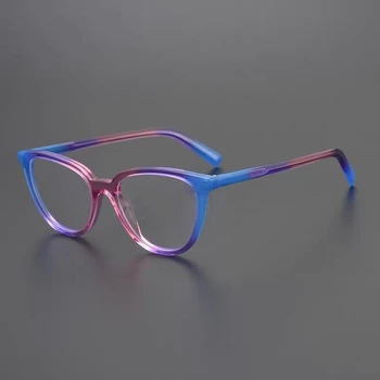 Cat-eye akiniai vyrų ir moterų naujos mados spalvų acetatas optinių rėmelių aukštos kokybės gamybos trumparegystė recepto glasse