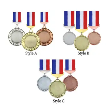 3x Aukso, Sidabro ir Bronzos Medaliai Sudarymo Medaliai Cinko Lydinio su Kaklo Juostelės Nugalėtojas Medaliai Žaidimai Beisbolo Šalies Futbolo