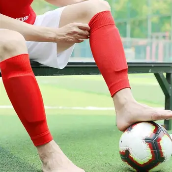 Futbolo Kojinės Shin Pagalvėlės Vyrų Kojos Padengti Aukštos Elastinga Sporto Kojinių Suaugusiųjų Shin Guard Blauzdos Kojinių Krepšinio Kojos Įtvaras Apsauginius mechanizmus